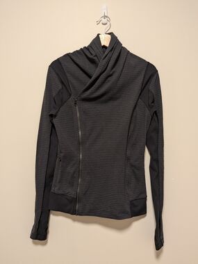 Lululemon Asymmetrical Zip Charcoal Gray Sweater Jacket